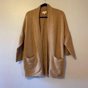 Lou & Grey tan cardigan; lightly worn